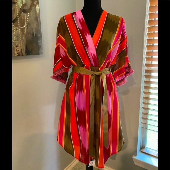 basically me Dresses & Skirts - NWT Vibrant Kimono Aztec Dress in Bright Colors!